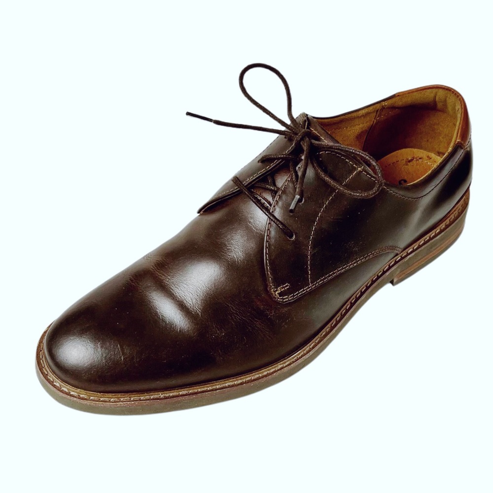 Florsheim Mens Dark Brown Leather Oxfords Size 9M